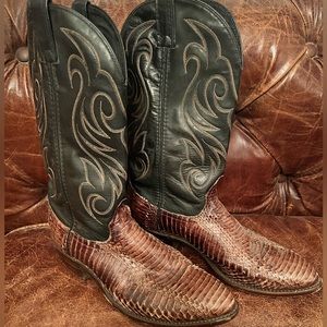 Vintage Snakeskin Cowboy Boots